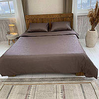 Постільна білизна жатка полуторний розмір кольору "шоколад"