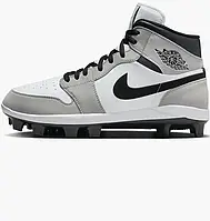 Urbanshop com ua Бутси чоловічі Air Jordan 1 Retro Mcs Baseball Cleats White/Grey AV5354-012 РОЗМІРИ ЗАПИТУЙТЕ