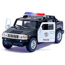 Іграшкова машинка металева Hummer H2 SUT Police Kinsmart KT5097WP Чорний