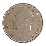 Норвегія 5 крон, 1977, фото 2