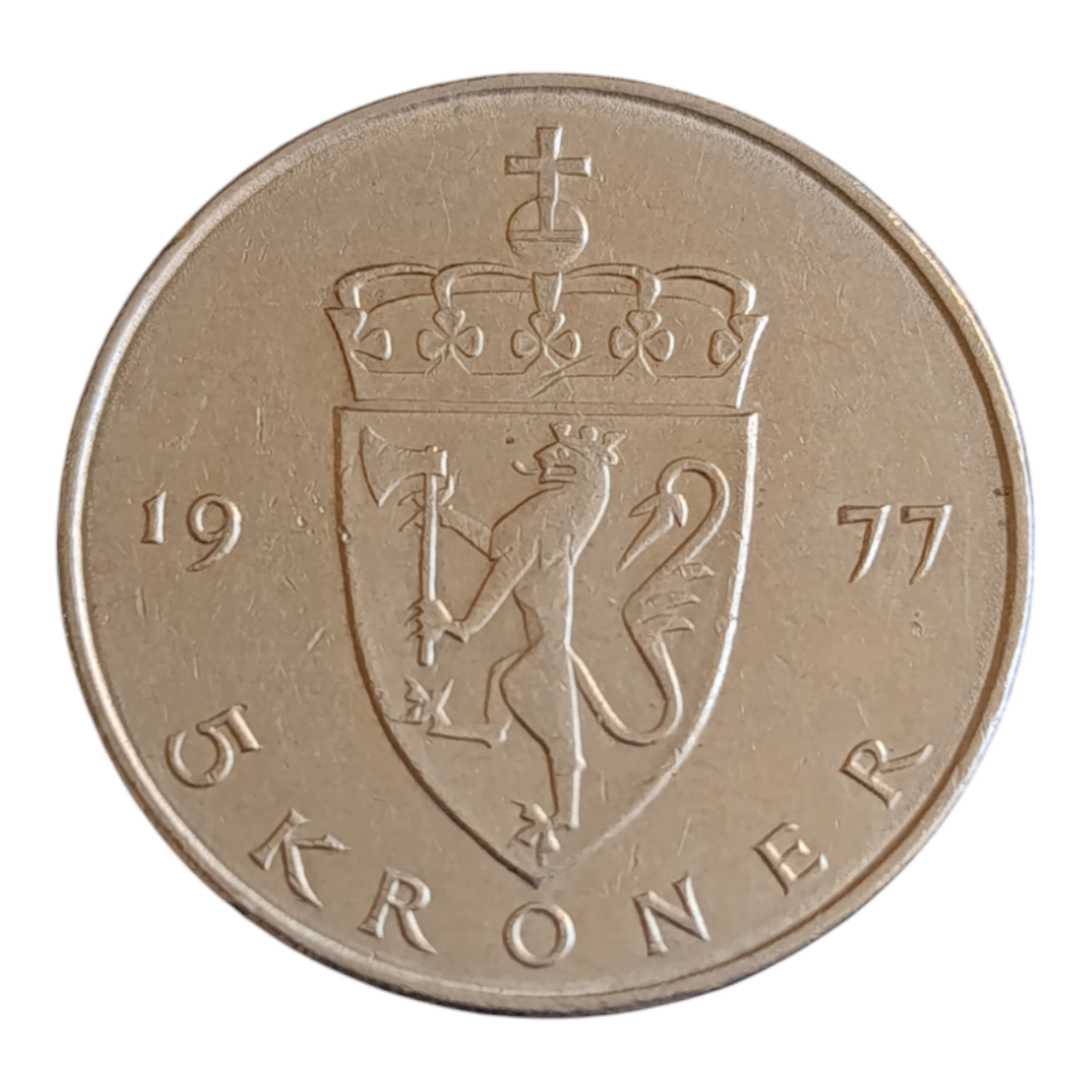 Норвегія 5 крон, 1977, фото 1