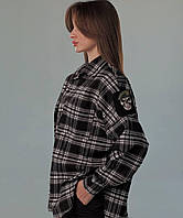 Клетчатая рубашка 5.45style черная женская