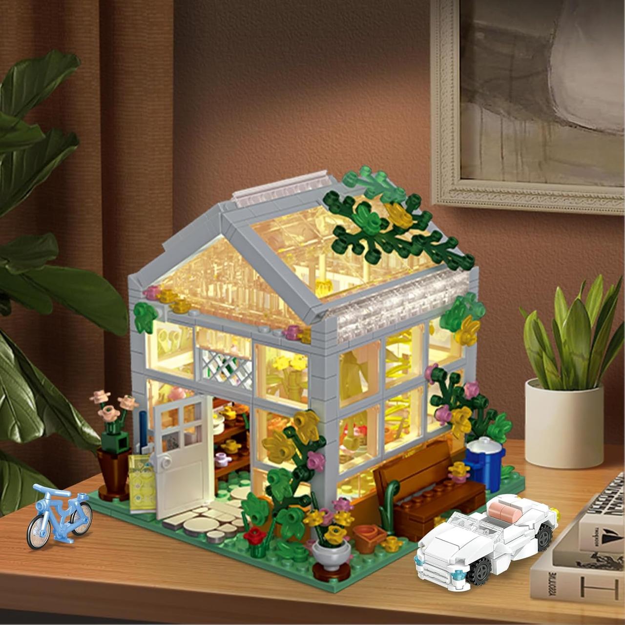 Конструктор для будівництва вдома-тепліці, сумісний з Lego Flower Friends House, 639 шт., румбокс.