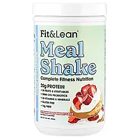 Fit & Lean, Meal Shake, Complete Fitness Nutrition, полуничне пісочне печиво, 365 г (0,8 фунта) в Україні оригінал