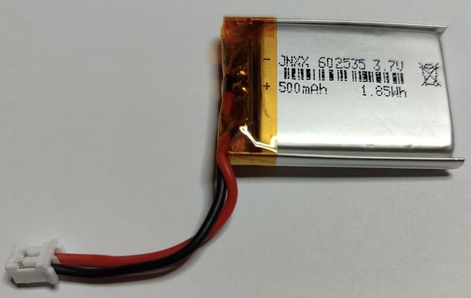 Акумулятор призматичний 602535 500mAh 3.7V Li-pol з конектором