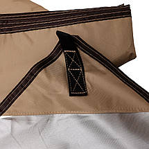 Туристичний натяжний тент зі стійками 3х2.95 м навіс від сонця, дощу з люверсами бежевий, фото 3