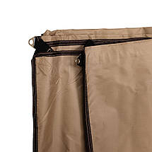 Туристичний натяжний тент зі стійками 3х2.95 м навіс від сонця, дощу з люверсами бежевий, фото 4