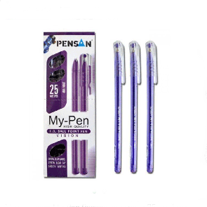 Ручка My-Pen  упаковка 25 шт товщина 1.0  мм масляна фіолетова, пластиковий корпус