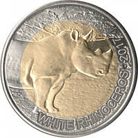 Монета Буркіна Фасо 50 франків 2017 р. Білий носорог