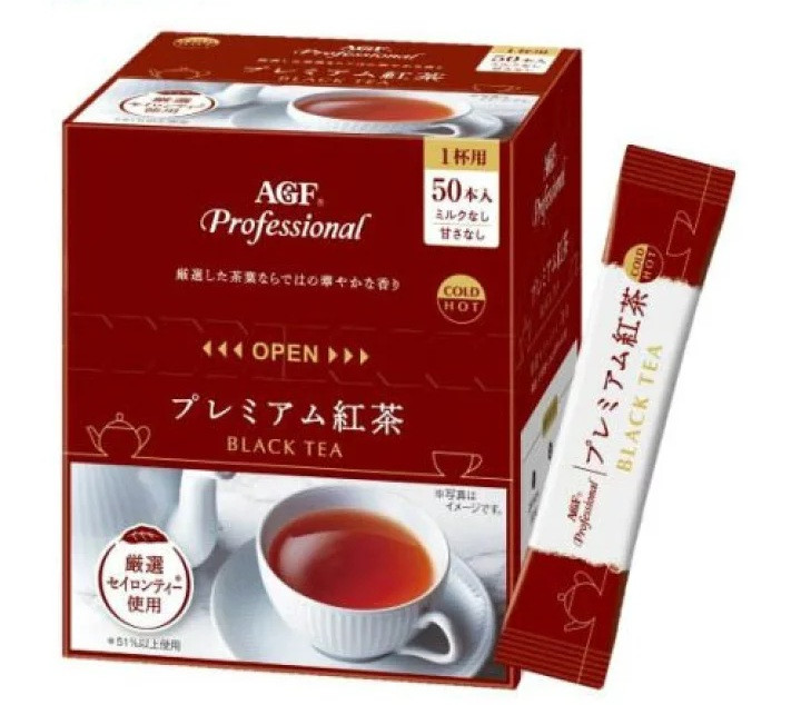 Ajinomoto AGF® Professional Premium Чорний чай преміум класу в стіках, 1,1 г х 50 шт. До 01/2027