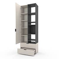 Шафа Metkas Home A001R 800x420x2300 ЛДСП Кашемір - Антрацит