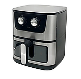 Аерофритюрниця Rainberg аерогриль електрична фритюрниця з таймером 10 програм 8 л Чорний 4200 Вт, фото 4