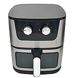 Аерофритюрниця Rainberg аерогриль електрична фритюрниця з таймером 10 програм 8 л Чорний 4200 Вт, фото 5