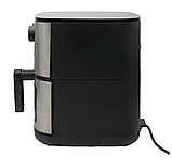 Аерофритюрниця Rainberg аерогриль електрична фритюрниця з таймером 10 програм 8 л Чорний 4200 Вт, фото 7