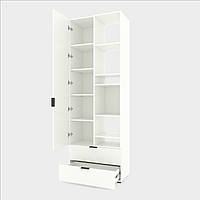 Шафа Metkas Home A001R 800x420x2300 ЛДСП Білий Сніг