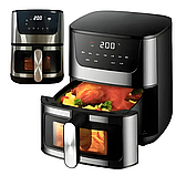 Потужна фритюрниця Rainberg без олії 8 л Сенсорна аерофритюрниця Аерогриль мультипіч для дому 4200 Вт, фото 2