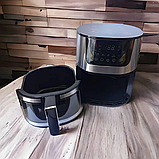 Потужна фритюрниця Rainberg без олії 8 л Сенсорна аерофритюрниця Аерогриль мультипіч для дому 4200 Вт, фото 5