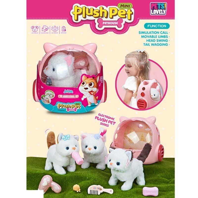 Інтерактивне кошеня з рюкзаком-переноскою 1058 Plush Pet