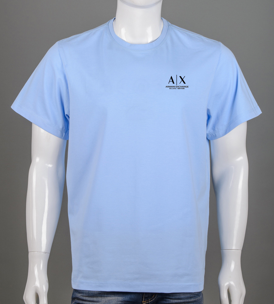 Футболка супер-батал Armani Exchange 2420сб (Уп.2шт 5XL,6XL), Блакитний