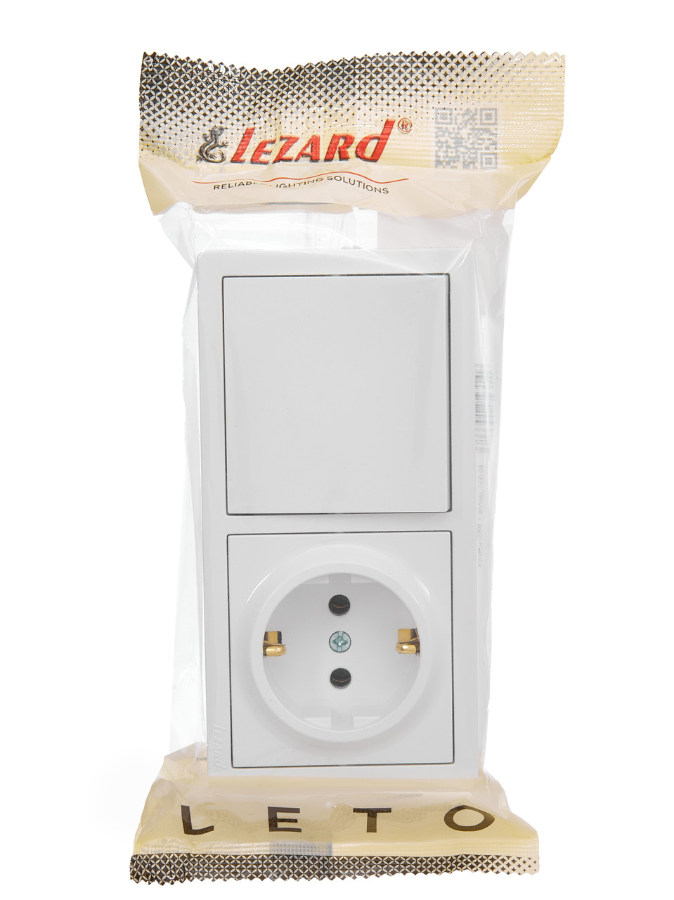 Вимикач + Розетка накладна Lezard LETO 10A, 16A, 250V