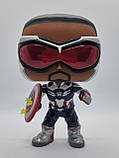 Funko Pop! Marvel: Рік Щетина — Капітан Америка (Сем Вілсон) з Щитом фігурки фанко поп., фото 4
