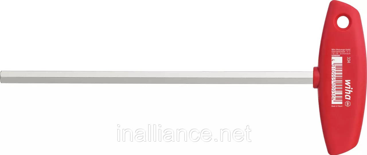 Викрутка HEX 5.0 x 200 мм з Т-подібною ручкою для гвинтів із внутрішнім шестигранником Wiha 00918, фото 1