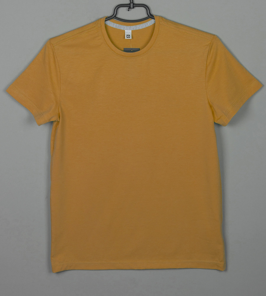 Футболка юніор Однотонна 2300п (Уп.4шт XS, S), Гірчиця, фото 1