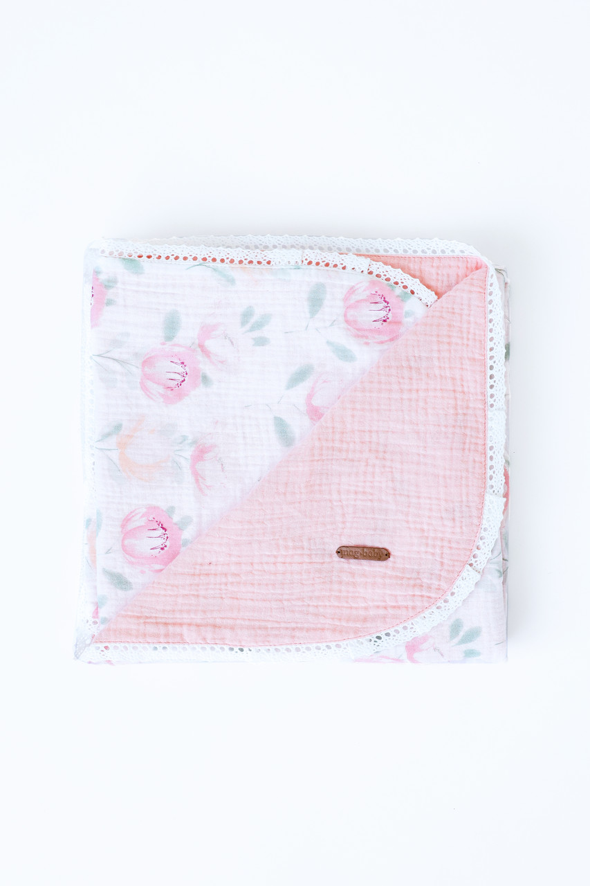 Мусліновий плед "Lint", Півонії, фото 1