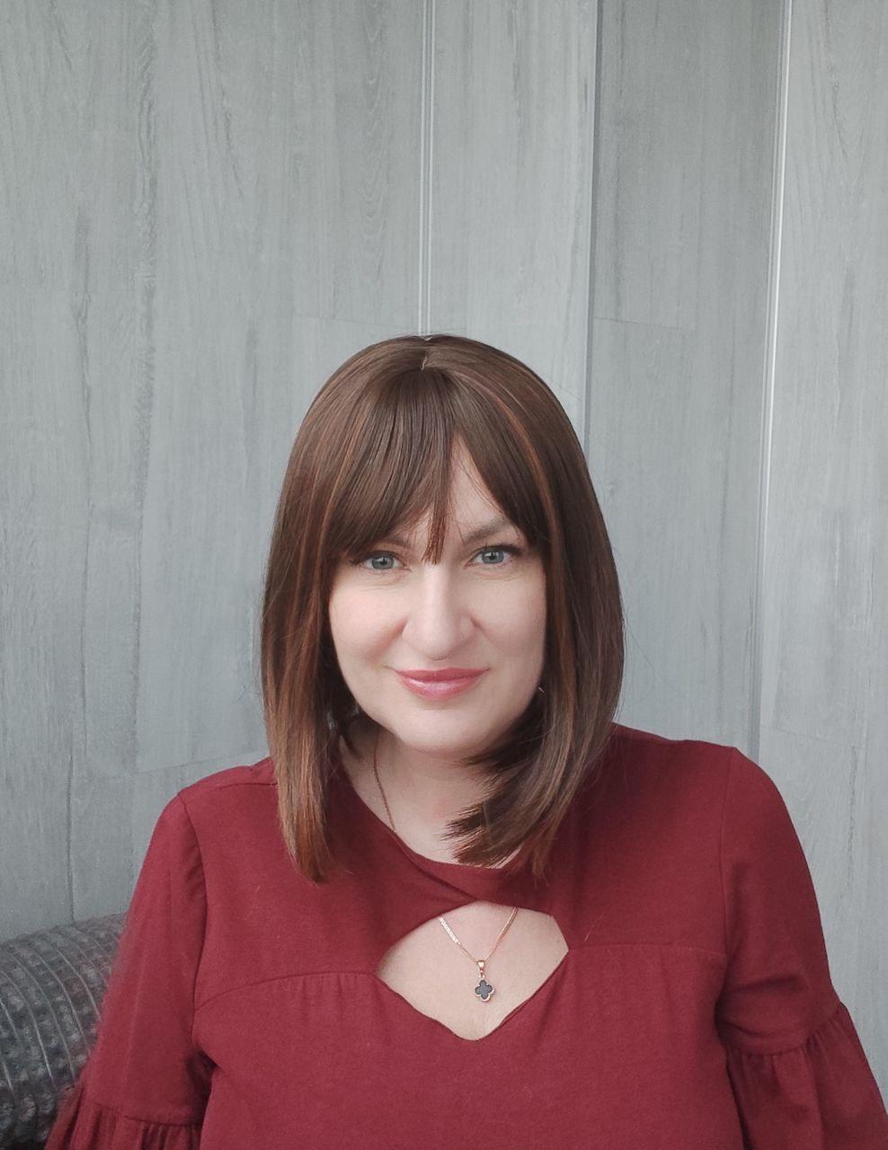 Перука каре руса з чубчиком термоперука коричнева (LCI2091), фото 1