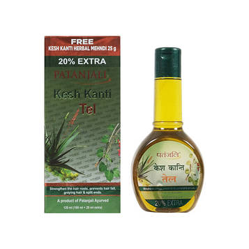 Натуральна олія КЕШ КАНТІ для відновлення ламкого волосся аюрведична KESH KANTI HAIR OIL 120мл PATANJALI