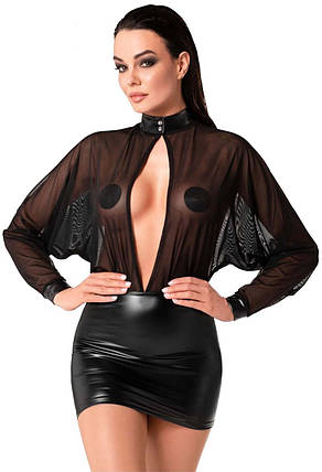 Сукня Noir Handmade F348 Powerwetlook and tulle dress - XXL, фото 1