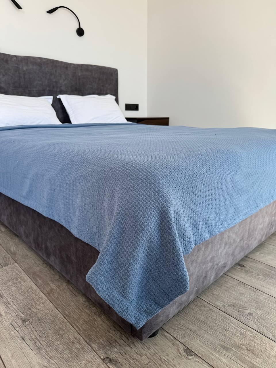 Плед покривало SOFT, 100% cotton, синій колір (Розміри і кольори в асортименті)