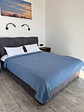 Плед покривало SOFT, 100% cotton, синій колір (Розміри і кольори в асортименті), фото 5