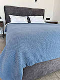 Плед покривало SOFT, 100% cotton, синій колір (Розміри і кольори в асортименті), фото 6