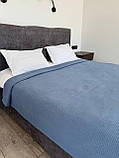 Плед покривало SOFT, 100% cotton, синій колір (Розміри і кольори в асортименті), фото 3