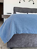 Плед покривало SOFT, 100% cotton, синій колір (Розміри і кольори в асортименті), фото 8