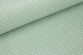 Ранфорс 240 см Крапки на пастельно-зеленому