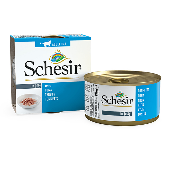 Вологий корм для котів Schesir (Шезір) Tuna з тунцем шматочки в желе 85 г
