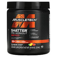 Muscletech, Shatter Pre-Workout, Ripped, райдужні цукерки, 254 г (8,95 унції) в Україні оригінал