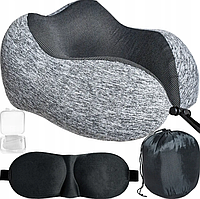 Набір для подорожей 3D подушка з маскою для сну і берушами для вух Iso Trade (10885)