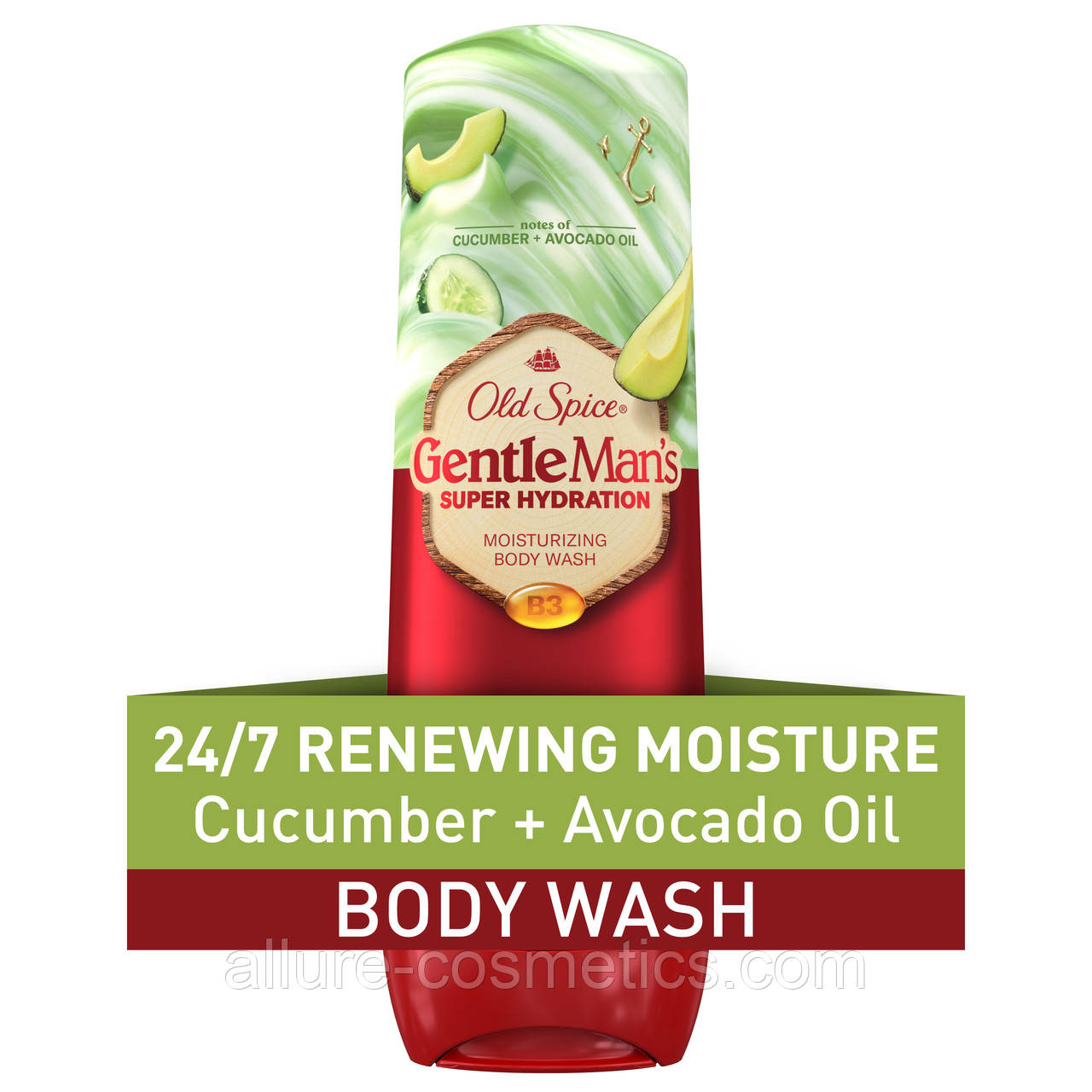 Гель для душу Old Spice GentleMan's Blend Super Hydration Body Wash, Cucumber + Avocado oil 591мл (США)