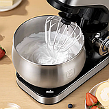 Професійний кухонний тістоміс міксер 4в1 Zepline 3500 Вт на 7 л Потужний міксер-тестоміс Чорний, фото 7