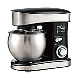 Професійний кухонний тістоміс міксер 4в1 Zepline 3500 Вт на 7 л Потужний міксер-тестоміс Чорний, фото 3
