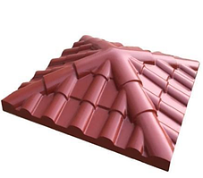 Накривка стовпа "Пірамида" 440х440х130 Мегаліт полімербетон