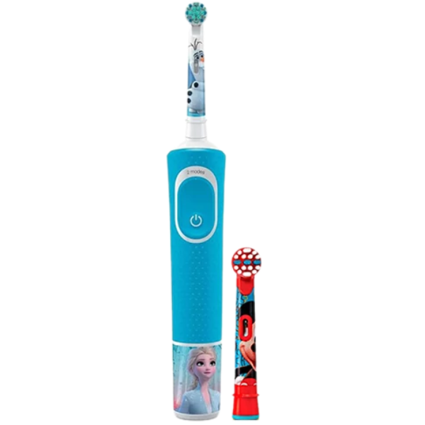 Електрична зубна щітка Oral-B Vitality D100.413.1 Extra Soft Frozen (Крижане серце) Blue Для дітей (2 нас.)