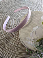 Заготовка для обруча 1.5 см пластмасова з Рожевим атласом
