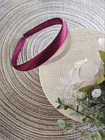 Заготовка для обруча пластмасова 1.5см з Бордовим атласом, арт 13264