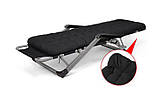 Садовий шезлонг + матрац IdealGarden G-SF02-BK ЧОРНИЙ Лежак до 120кг, фото 7