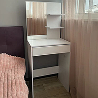 Гримерний столик із ящиком та дзеркалом розміром макіяжний столик для спальні, туалетний столик