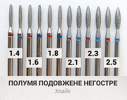 Безпечні фрези для манікюру алмазні насадки